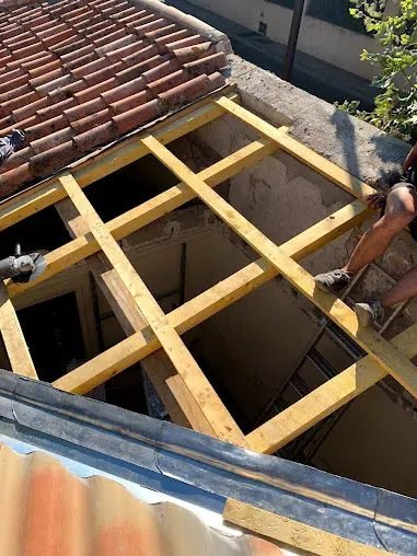 Création d’une trémie et ossature bois pour une ouverture de toiture